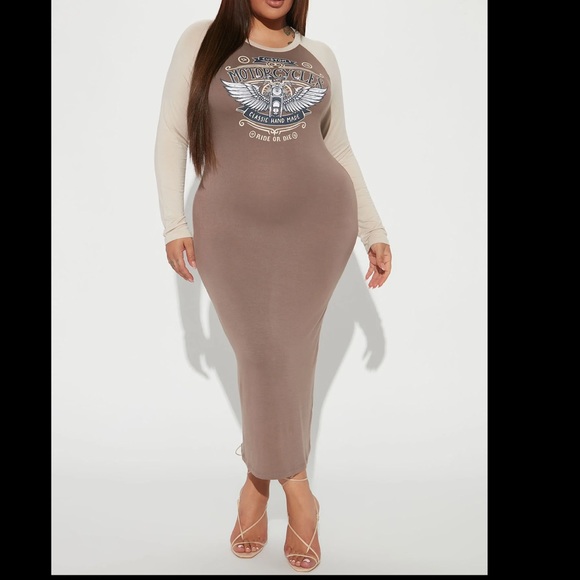 Taupe mini dress - Picture 4 of 4